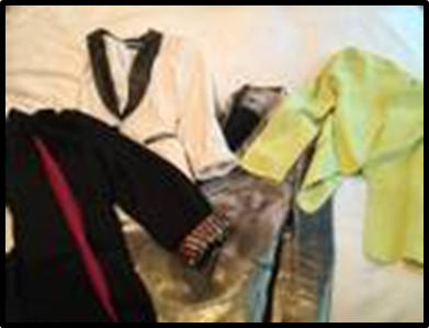 A collection of Abby’s blazers Photo courtesy of